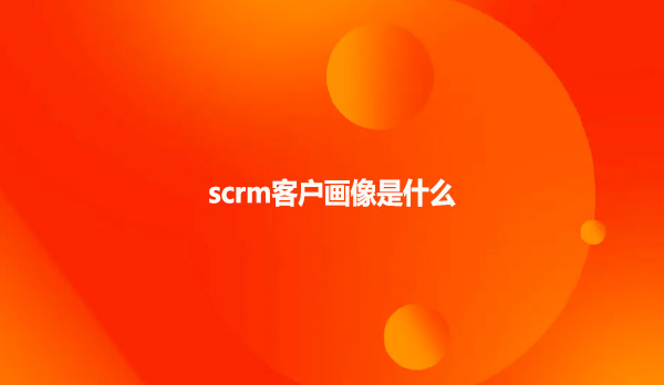 scrm客户画像是什么