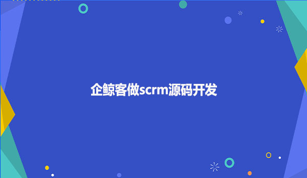 企鲸客做scrm源码开发