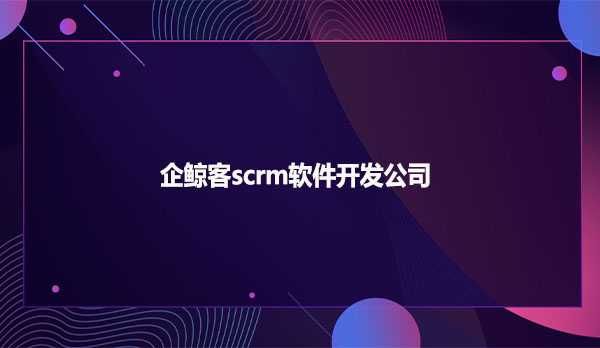 企鲸客scrm软件开发公司