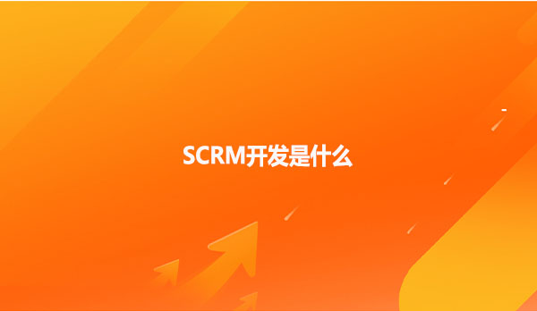 SCRM开发是什么？