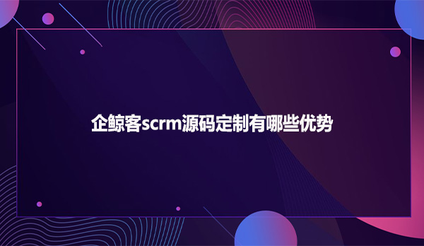 企鲸客scrm源码定制有哪些优势？